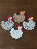 Crochet Chicken Coasters