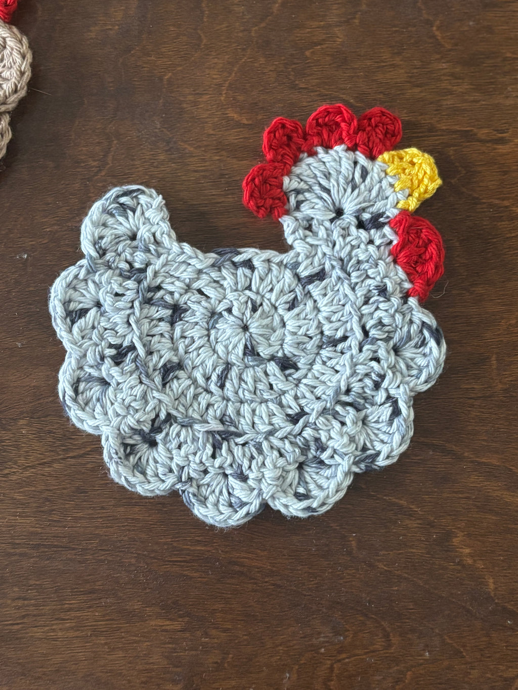 Crochet Chicken Coasters